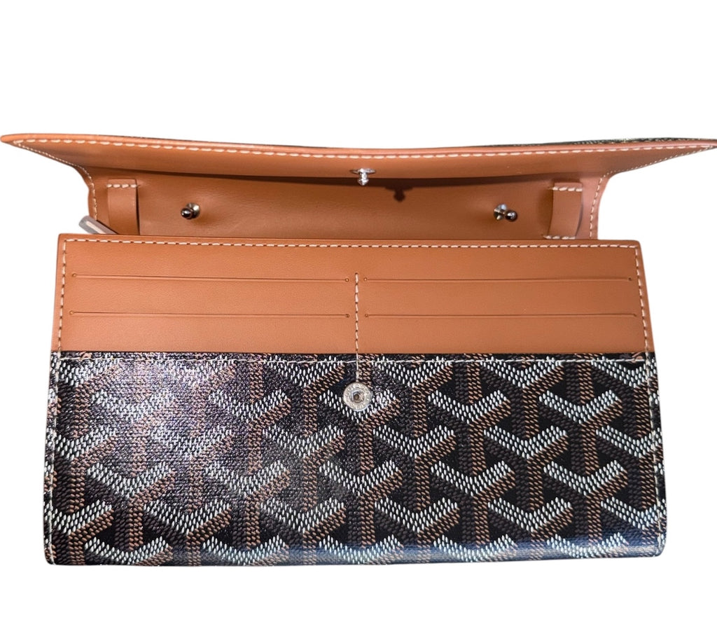 Goyard Black Goyardine Varenne Continental WOC