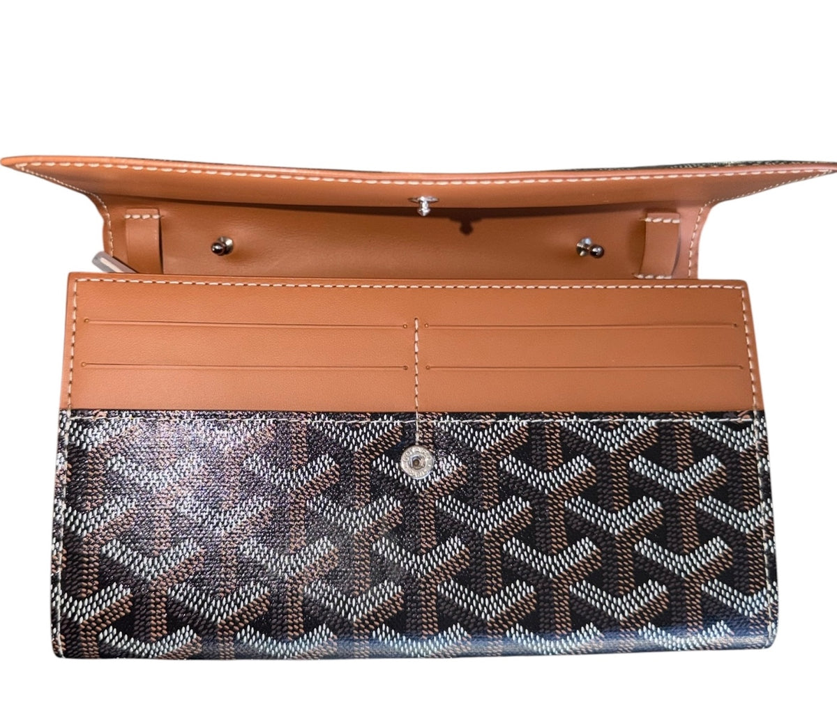 Goyard Black Goyardine Varenne Continental WOC