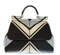 Dolce & Gabbana Miss Sicily Striped Top Handle & Strap