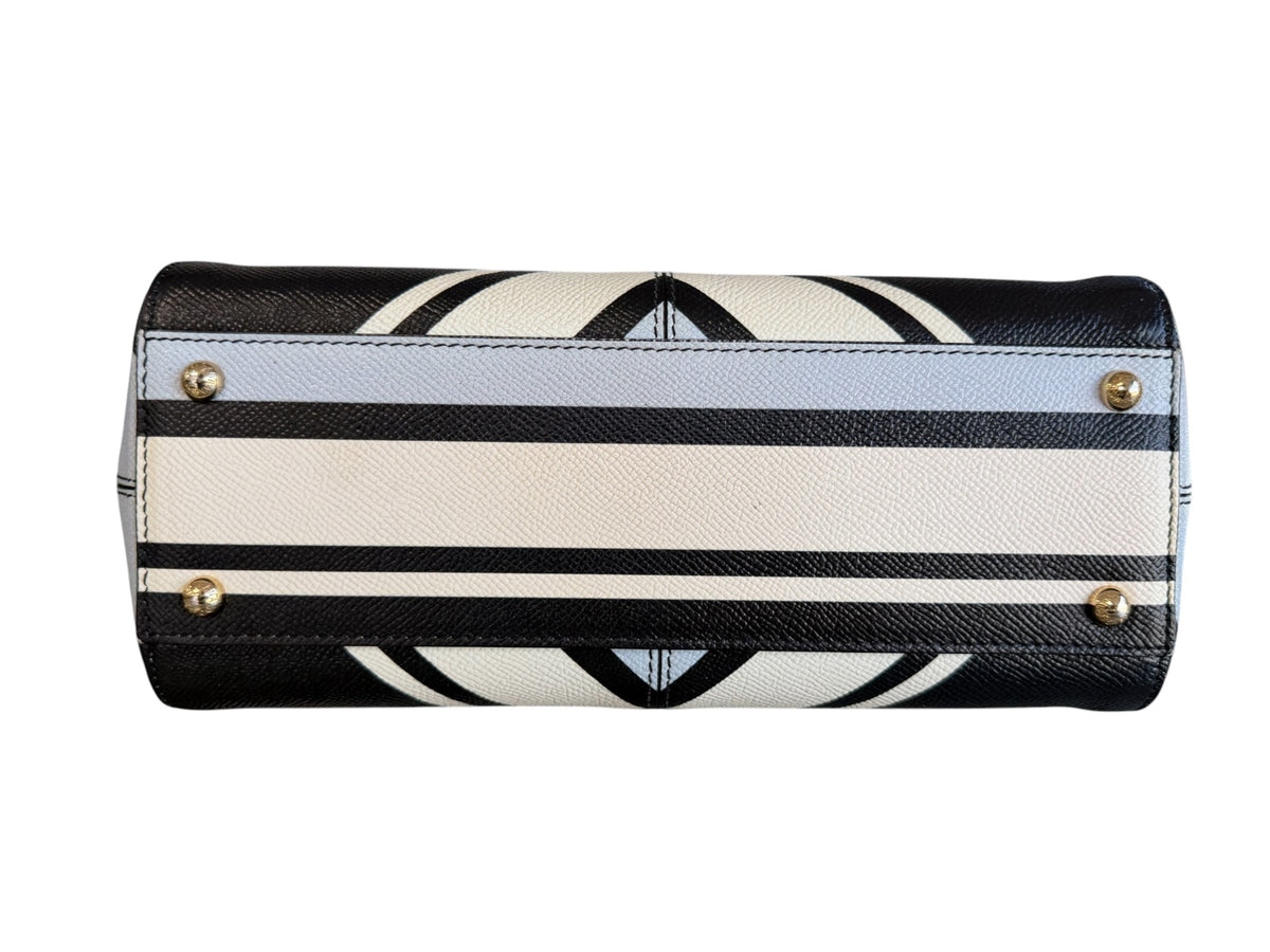 Dolce & Gabbana Miss Sicily Striped Top Handle & Strap