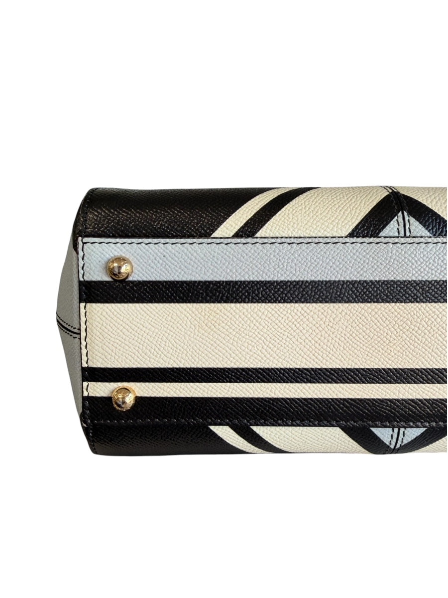 Dolce & Gabbana Miss Sicily Striped Top Handle & Strap