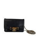 Chanel Lizard Black Wallet On Chain GHW