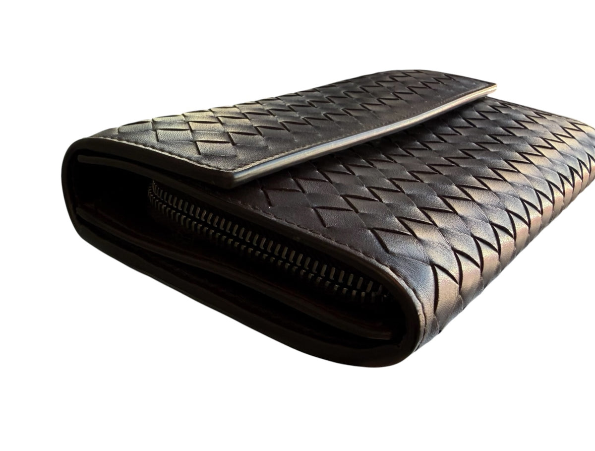 Bottega Veneta Intrecciato Weave Continental Long wallet