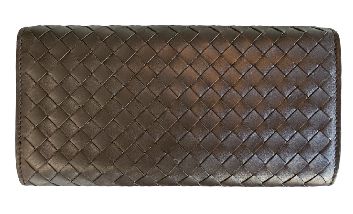 Bottega Veneta Intrecciato Weave Continental Long wallet