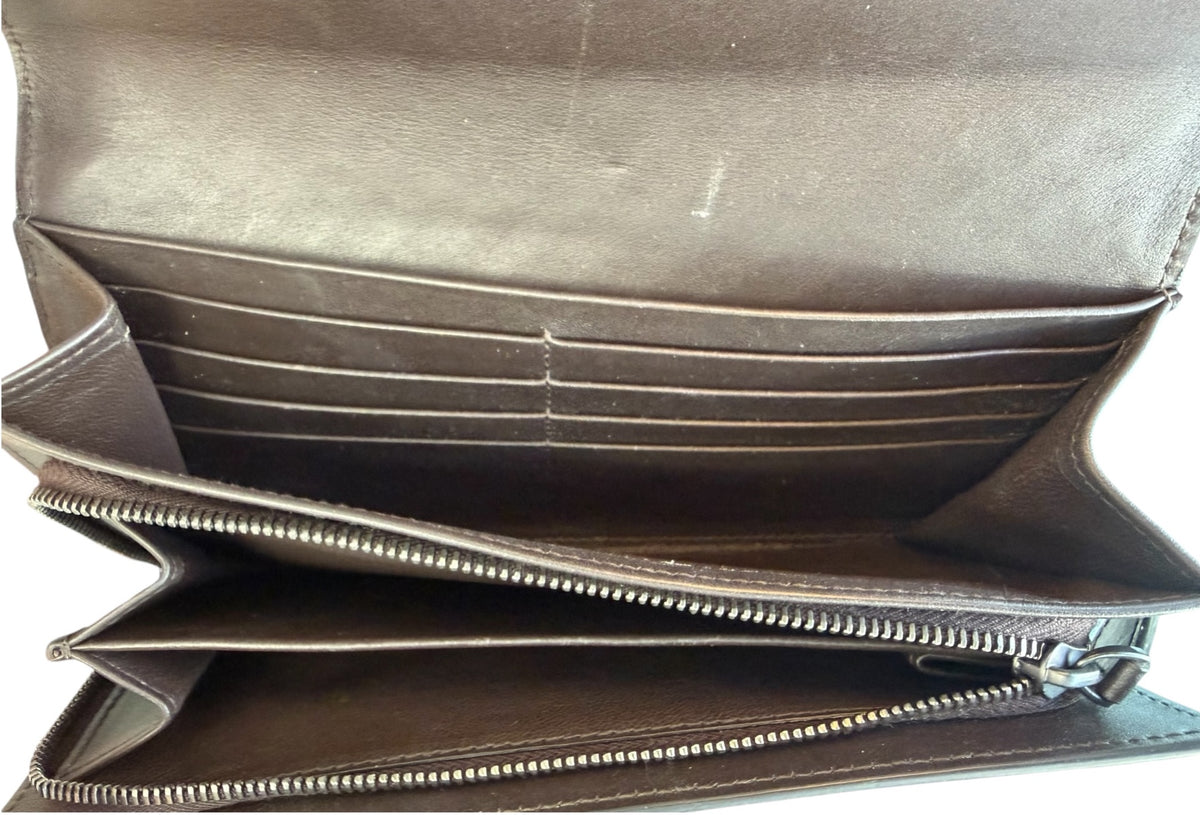 Bottega Veneta Intrecciato Weave Continental Long wallet