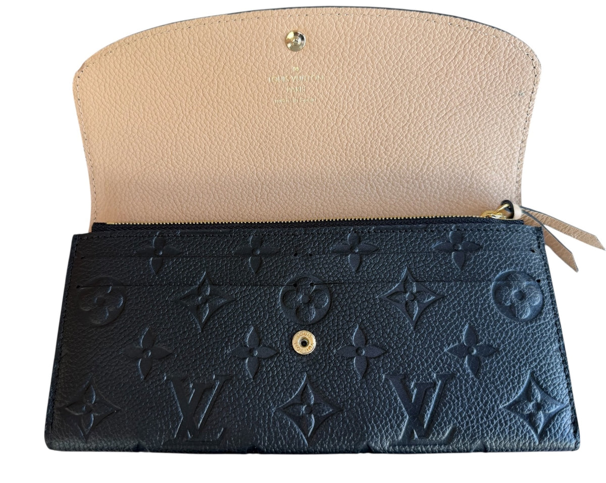 Louis Vuitton Emilie Empreinte Black Wallet