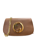 Gucci Brown Leather Roxy Interlocking GG Blondie Bag