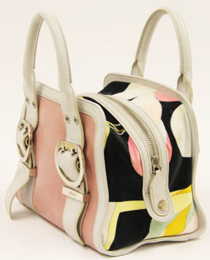 Emilio Pucci Leather & Canvas "MOD" bag