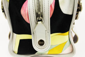 Emilio Pucci Leather & Canvas "MOD" bag