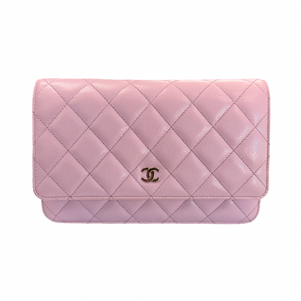 Chanel Light Pink Caviar Wallet on Chain WGH