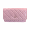 Chanel Light Pink Caviar Wallet on Chain WGH
