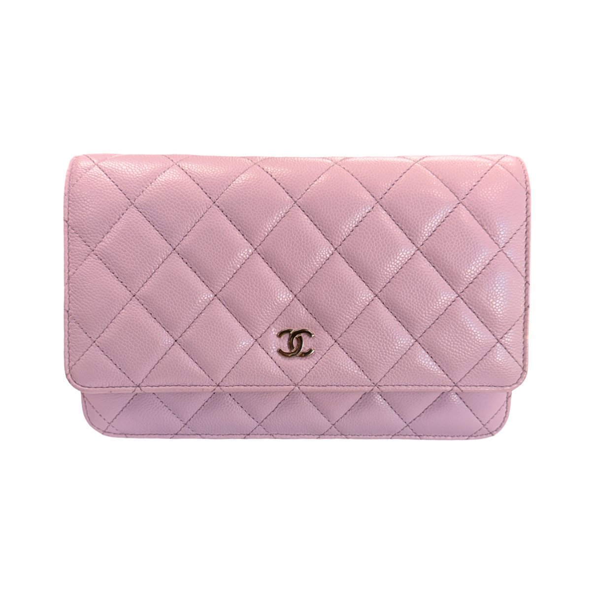 Chanel Light Pink Caviar Wallet on Chain WGH
