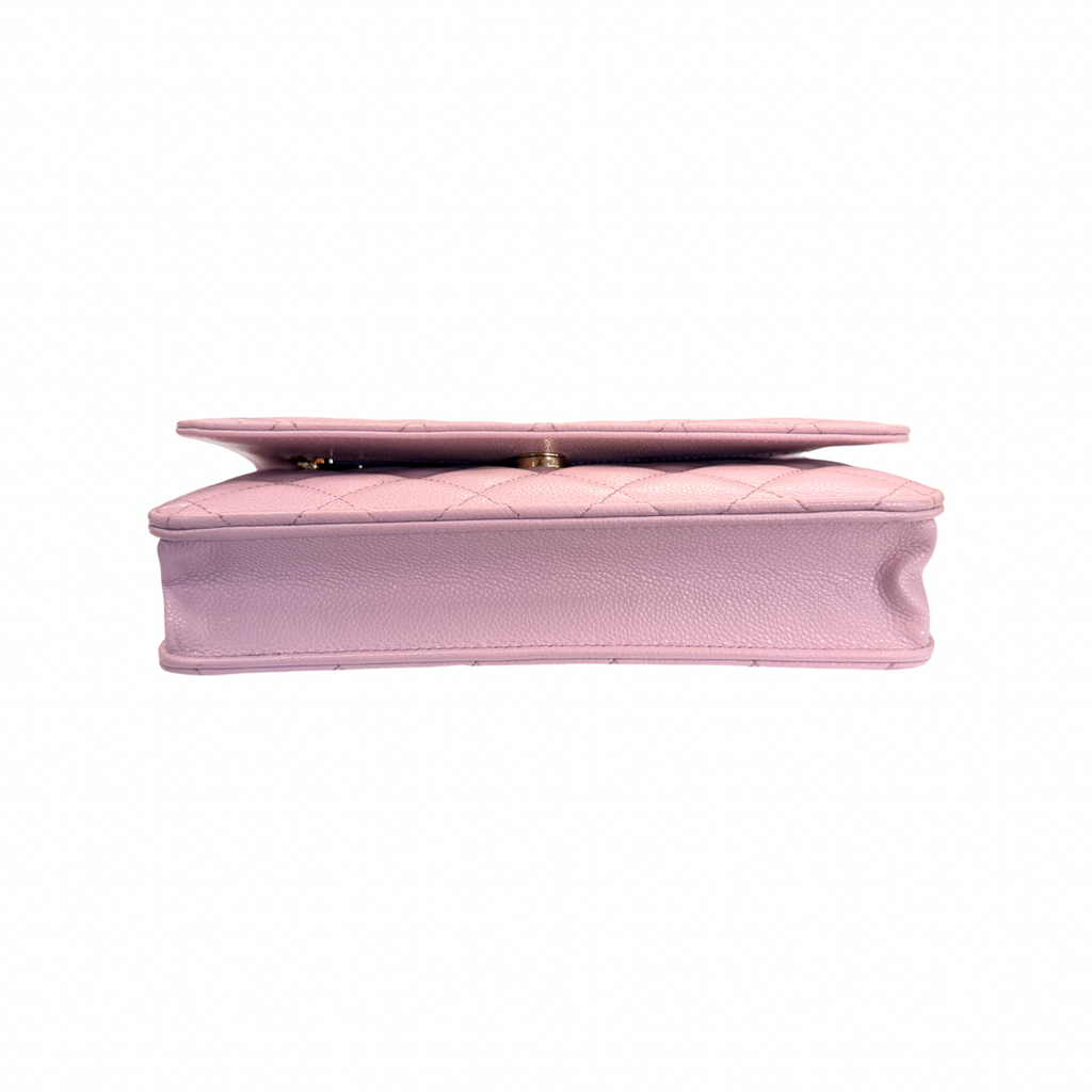Chanel Light Pink Caviar Wallet on Chain WGH
