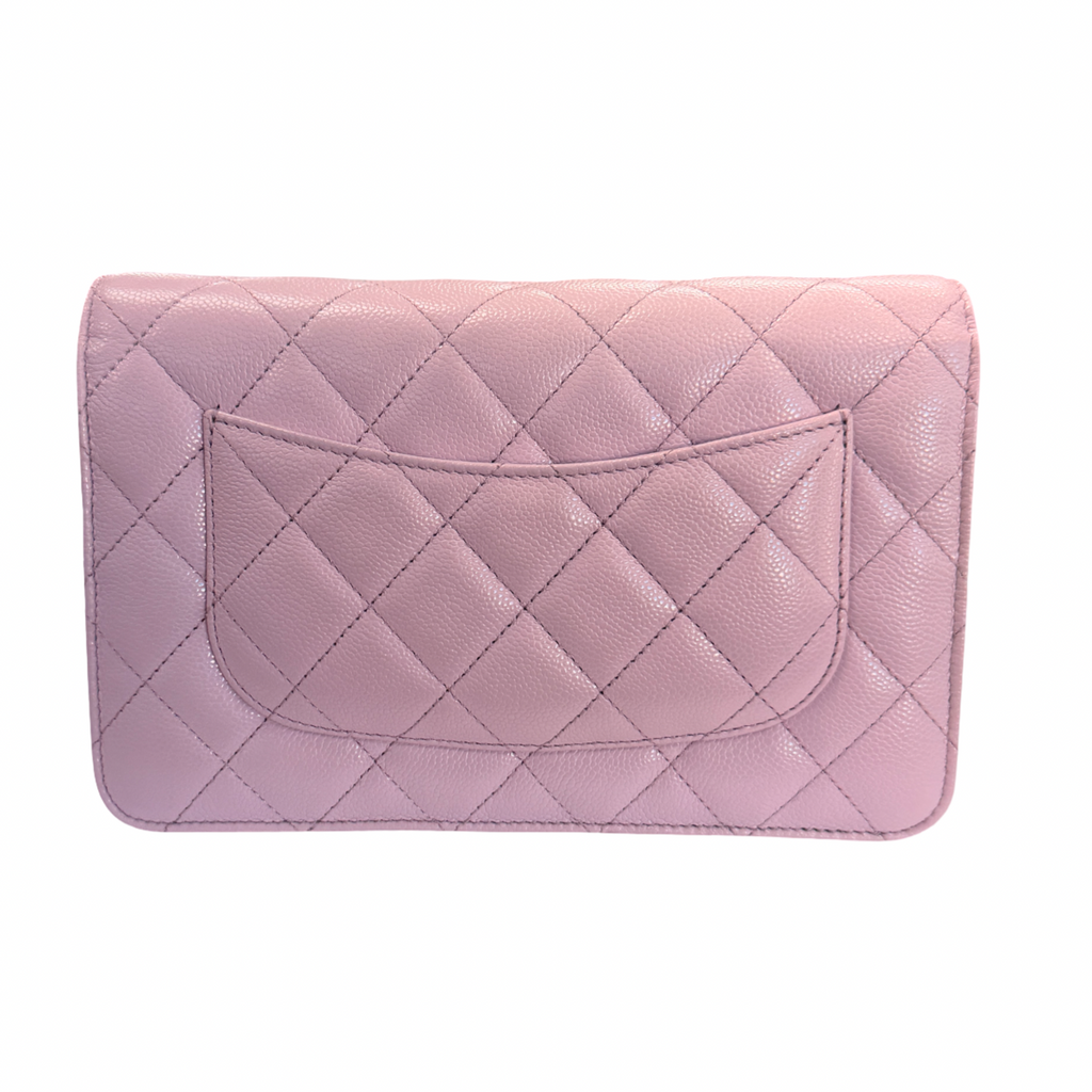 Chanel Light Pink Caviar Wallet on Chain WGH