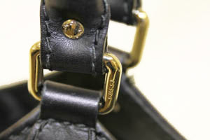 Gucci Black Leather Guccissima XL Handbag.