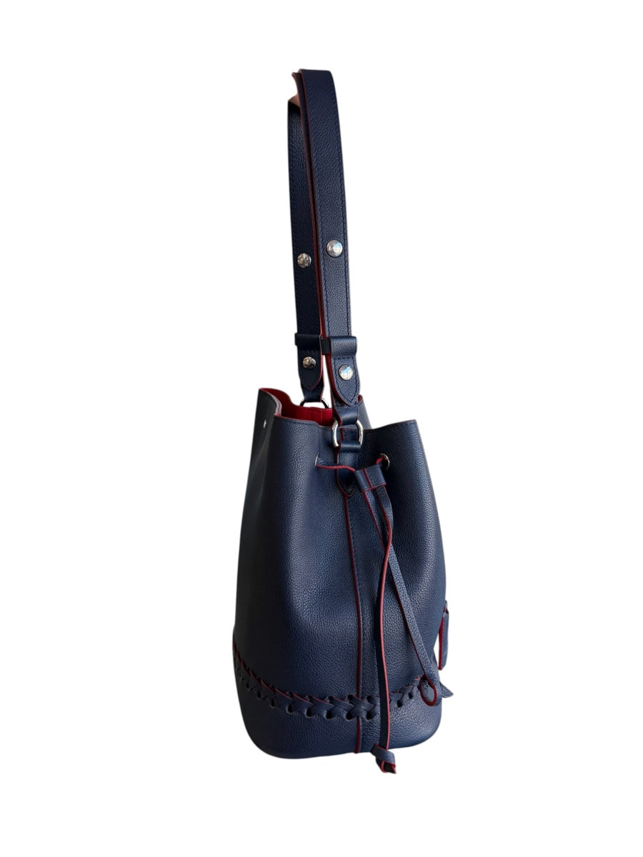 Louis Vuitton Braided Lockme Blue Bucket Bag