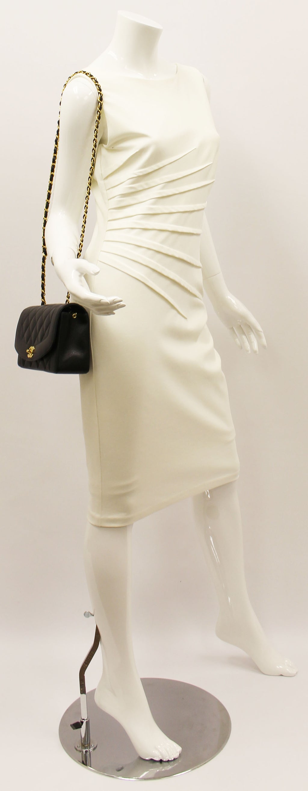 Chanel Vintage Black Caviar Matelasse Flap Bag