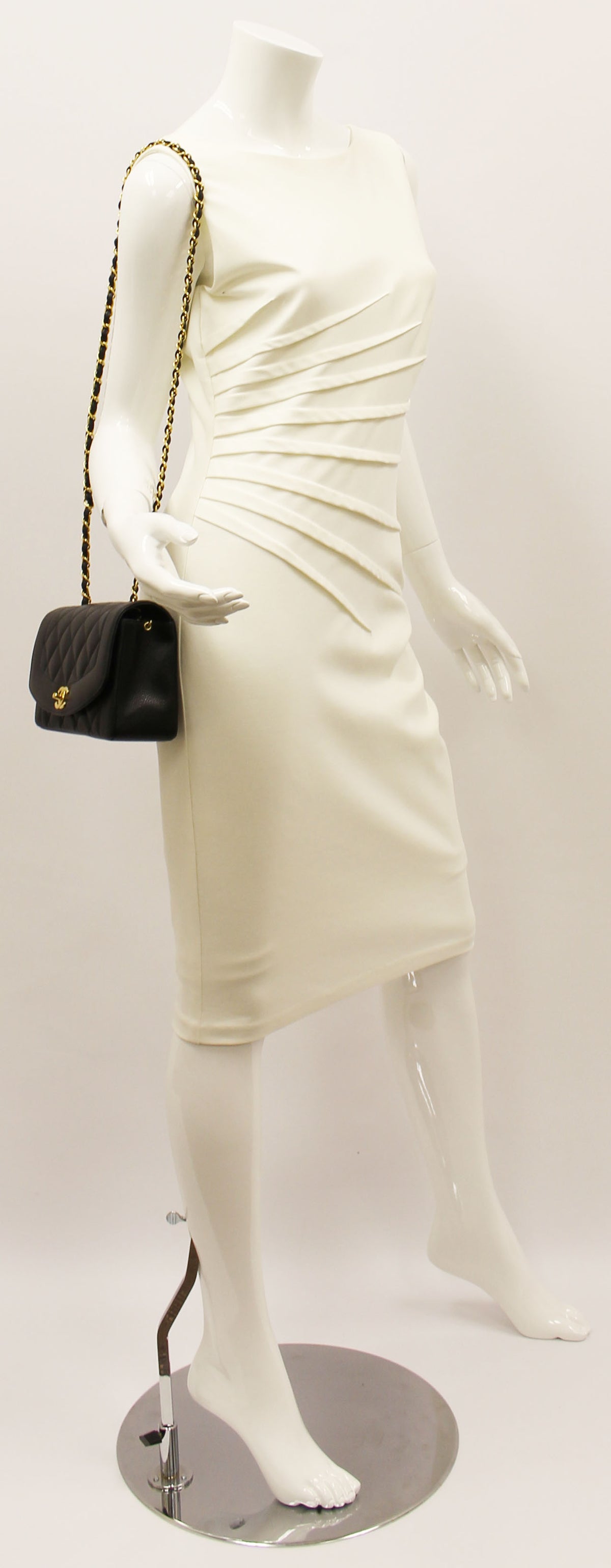 Chanel Vintage Black Caviar Matelasse Flap Bag