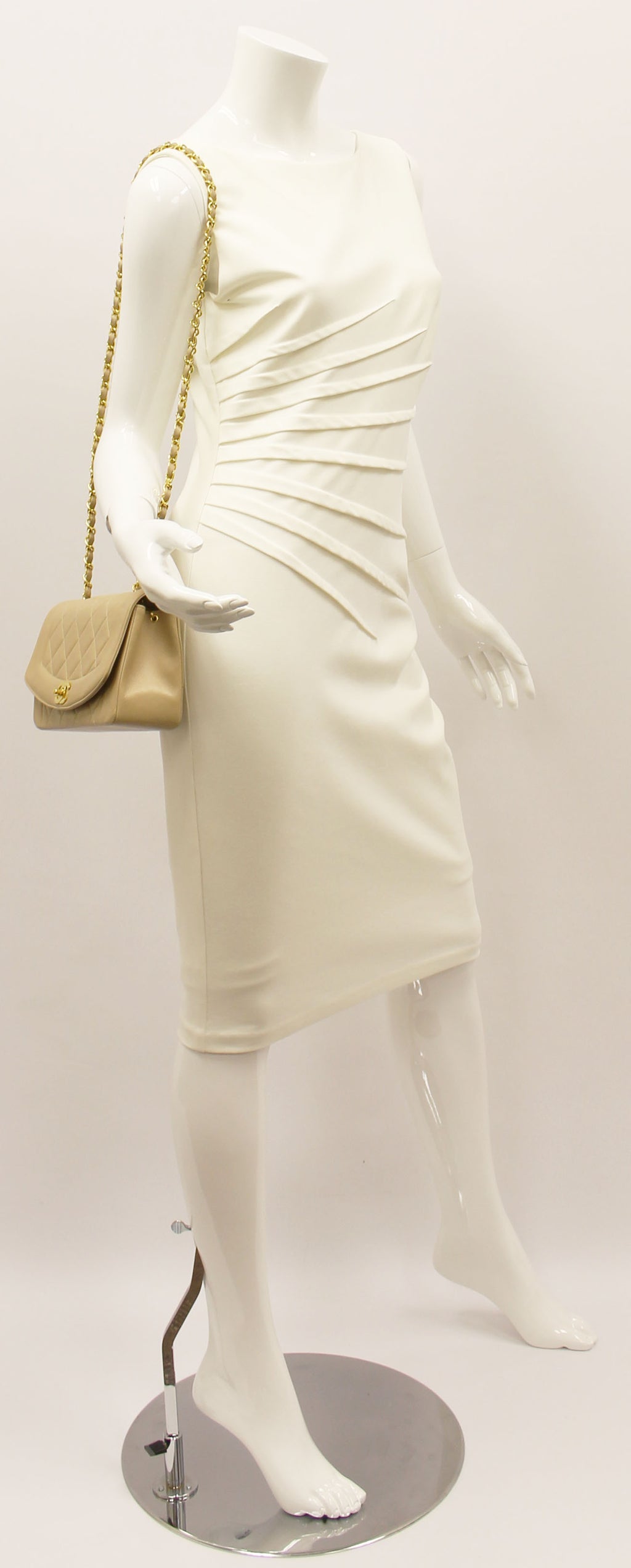 Chanel Beige Vintage Small Flap Bag