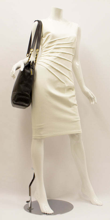 Chanel Jumbo Vintage Black Caviar Tote Shoulder Bag
