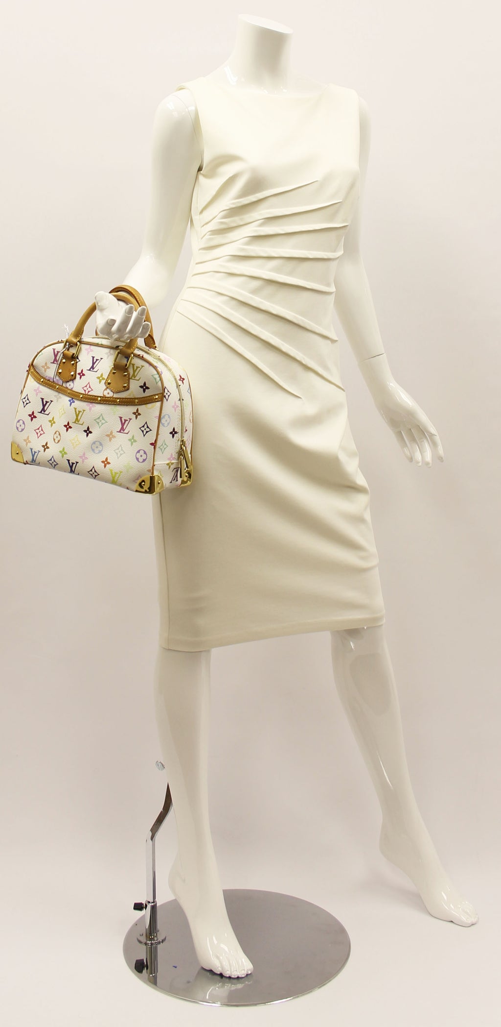 Louis Vuitton White Multicolor Trouville Bag