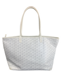 Goyard White Goyardine Artois MM Tote