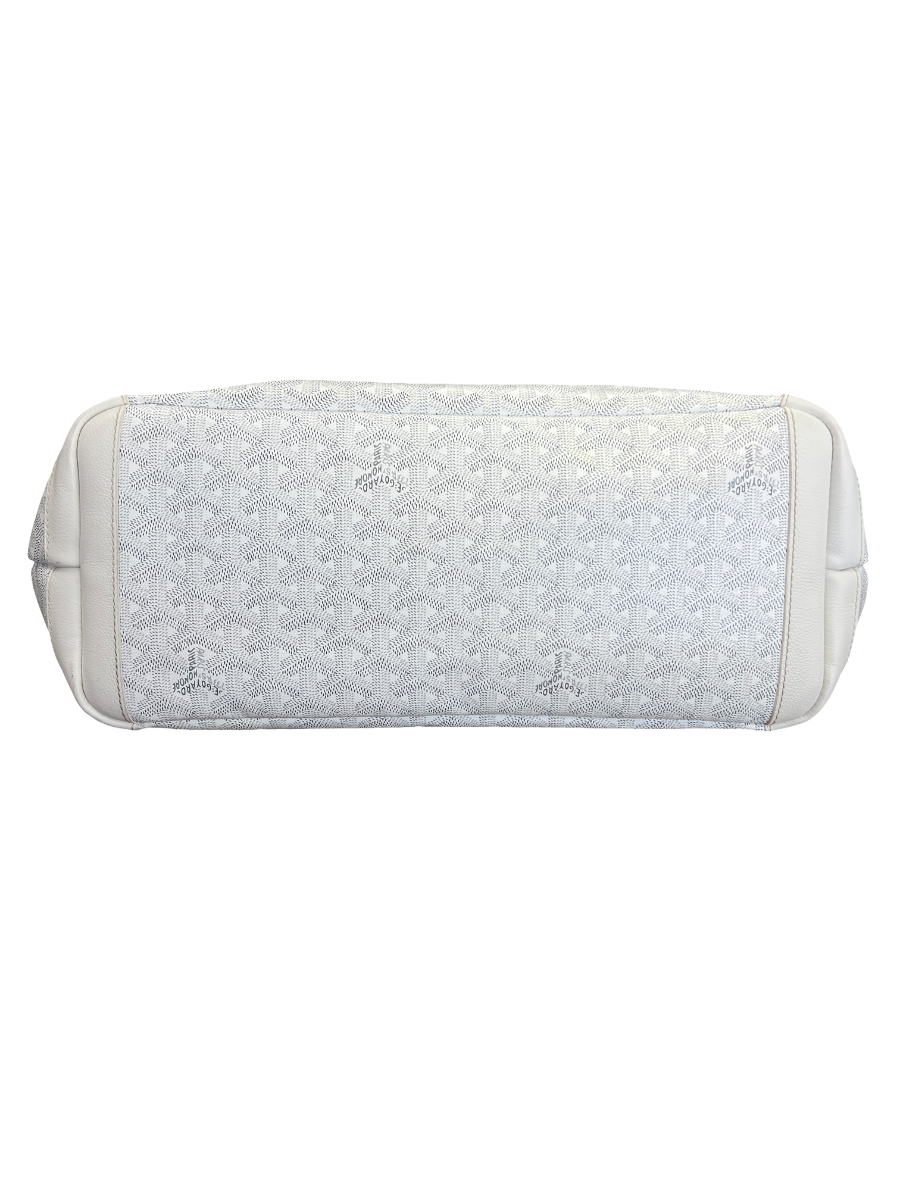 Goyard White Goyardine Artois MM Tote