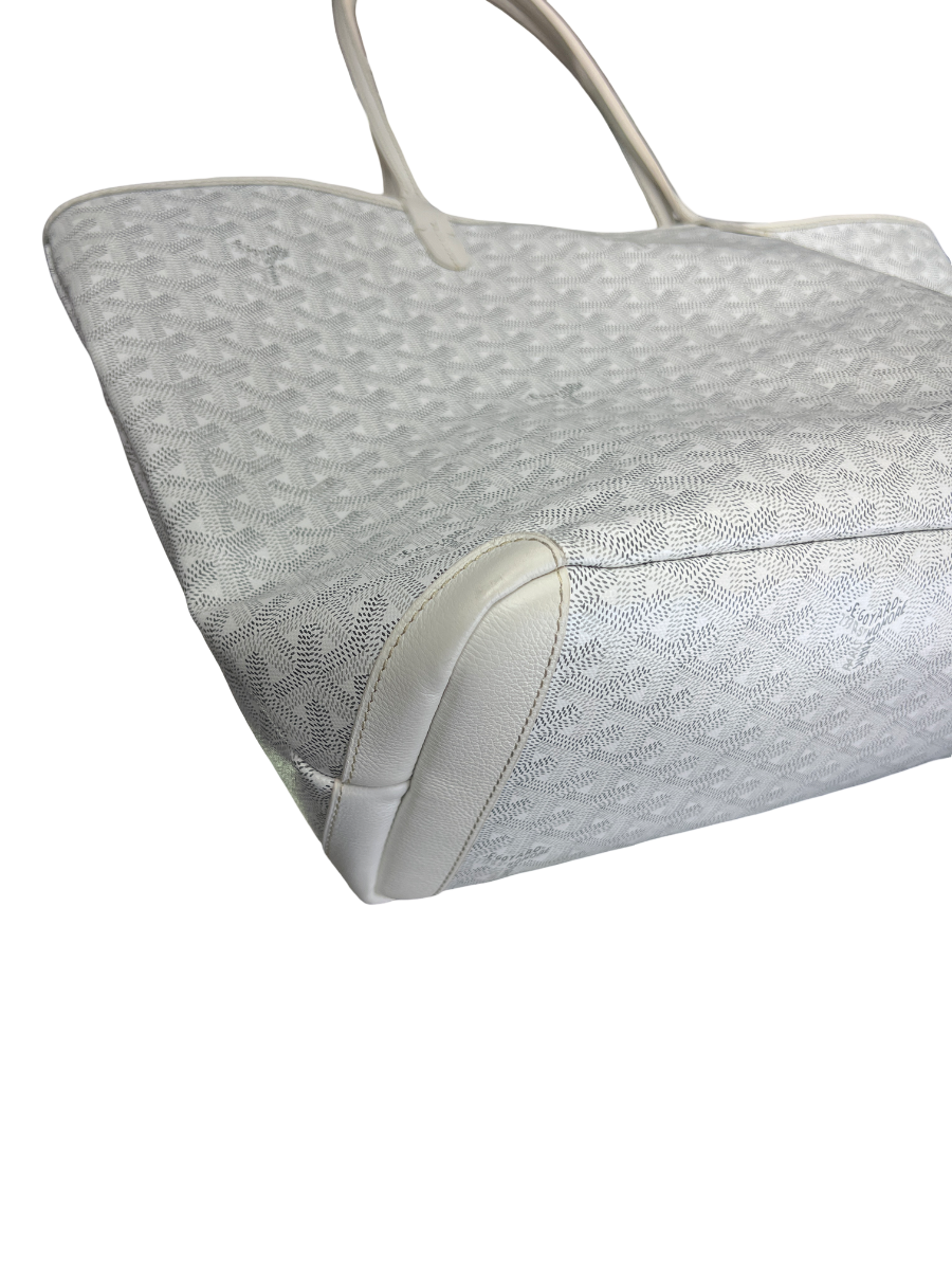 Goyard White Goyardine Artois MM Tote