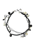 Chanel Ruthenium Globe Multi Strand Belt Necklace with Pearls and Charms