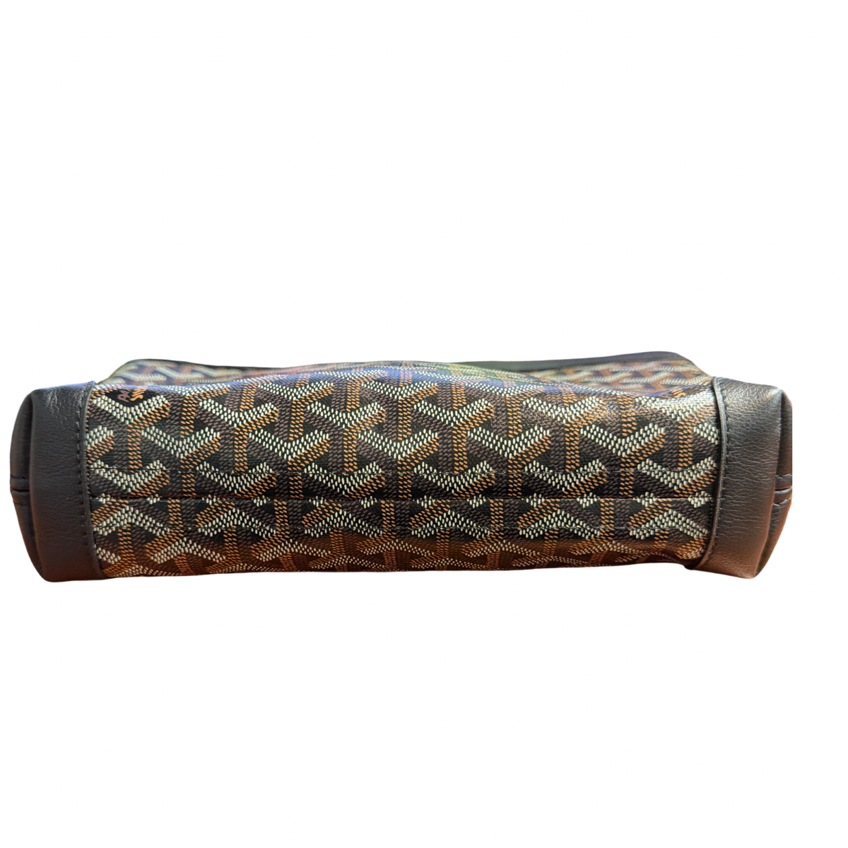 Goyard Black/ Brown Goyardine Conti Pouch