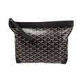 Goyard Black/ Brown Goyardine Conti Pouch