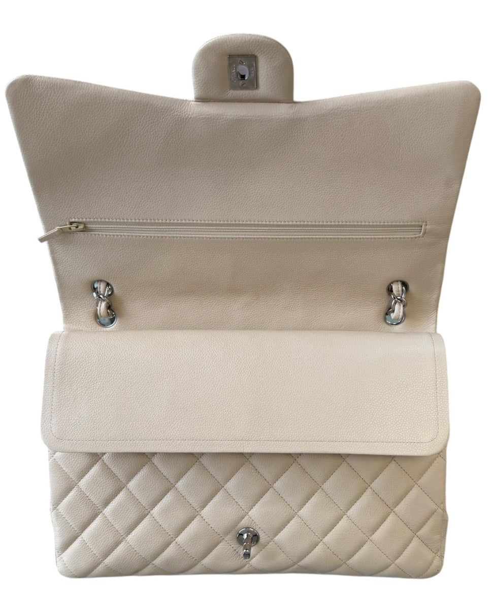 Chanel Classic Caviar Beige Maxi Double Flap Bag