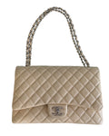 Chanel Classic Caviar Beige Maxi Double Flap Bag