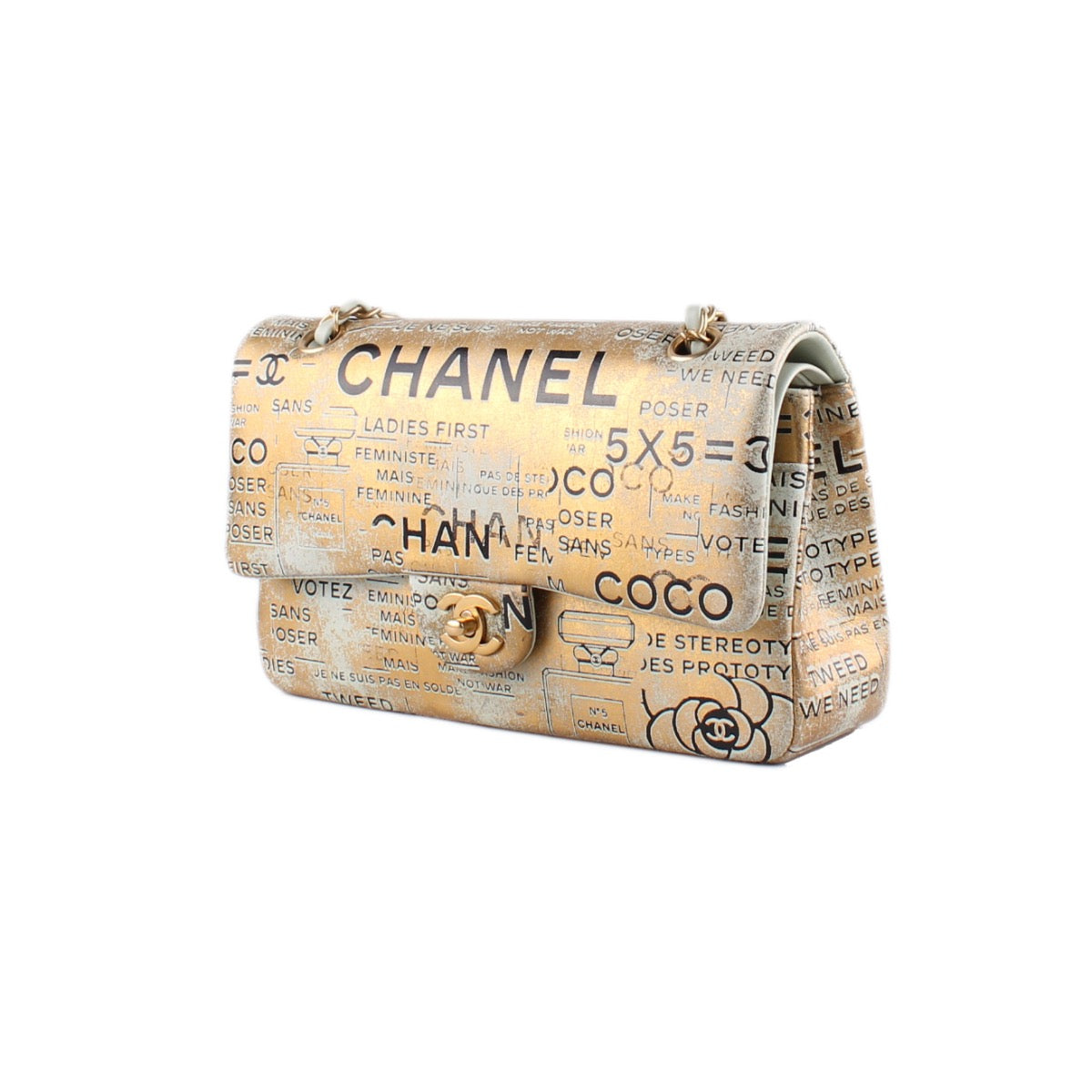 2015 Chanel Classic “After Dark” iconic Feministe Mais Flap Bag