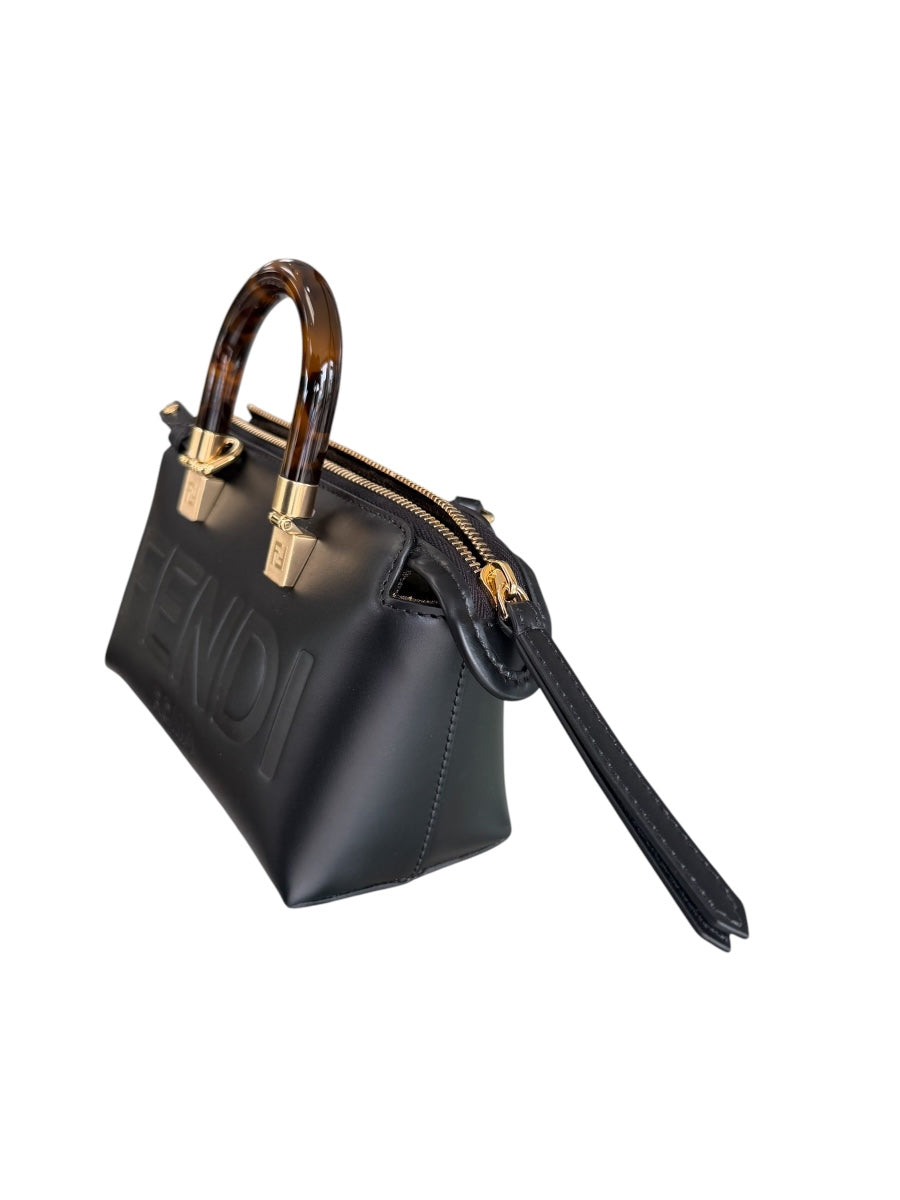 Fendi Vitello King Plexiglass Mini By The Way Black