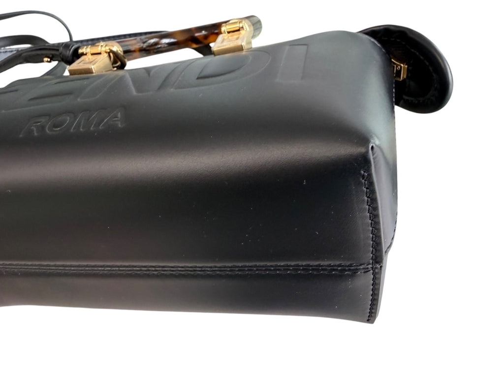 Fendi Vitello King Plexiglass Mini By The Way Black