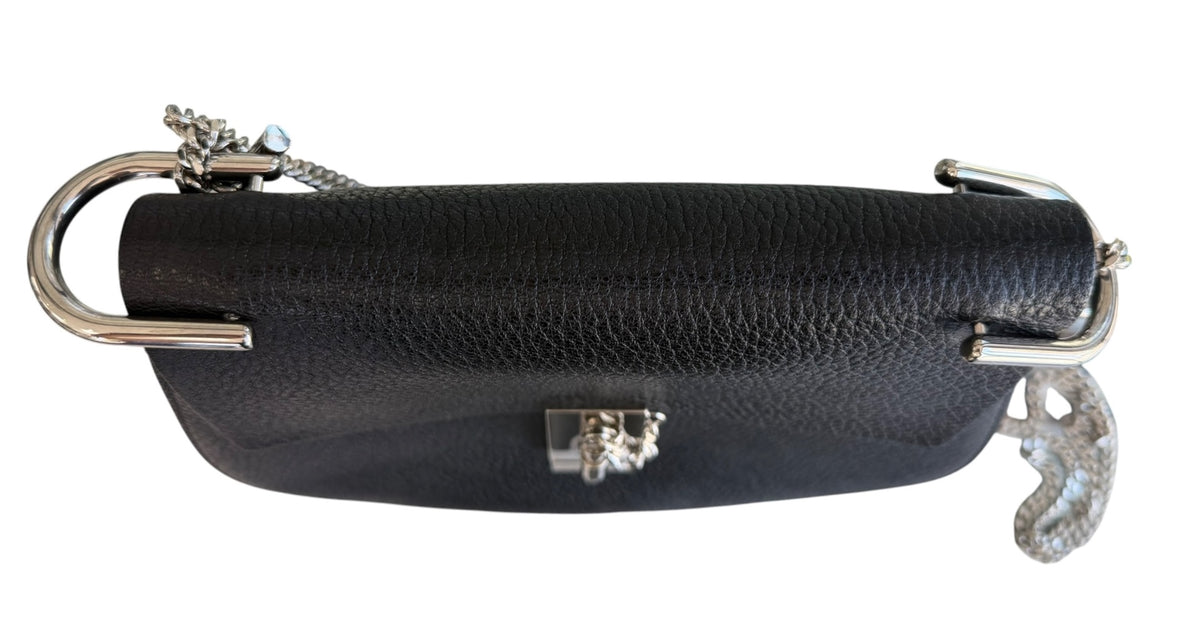 Chloe Black Leather Drew Crossbody Bag