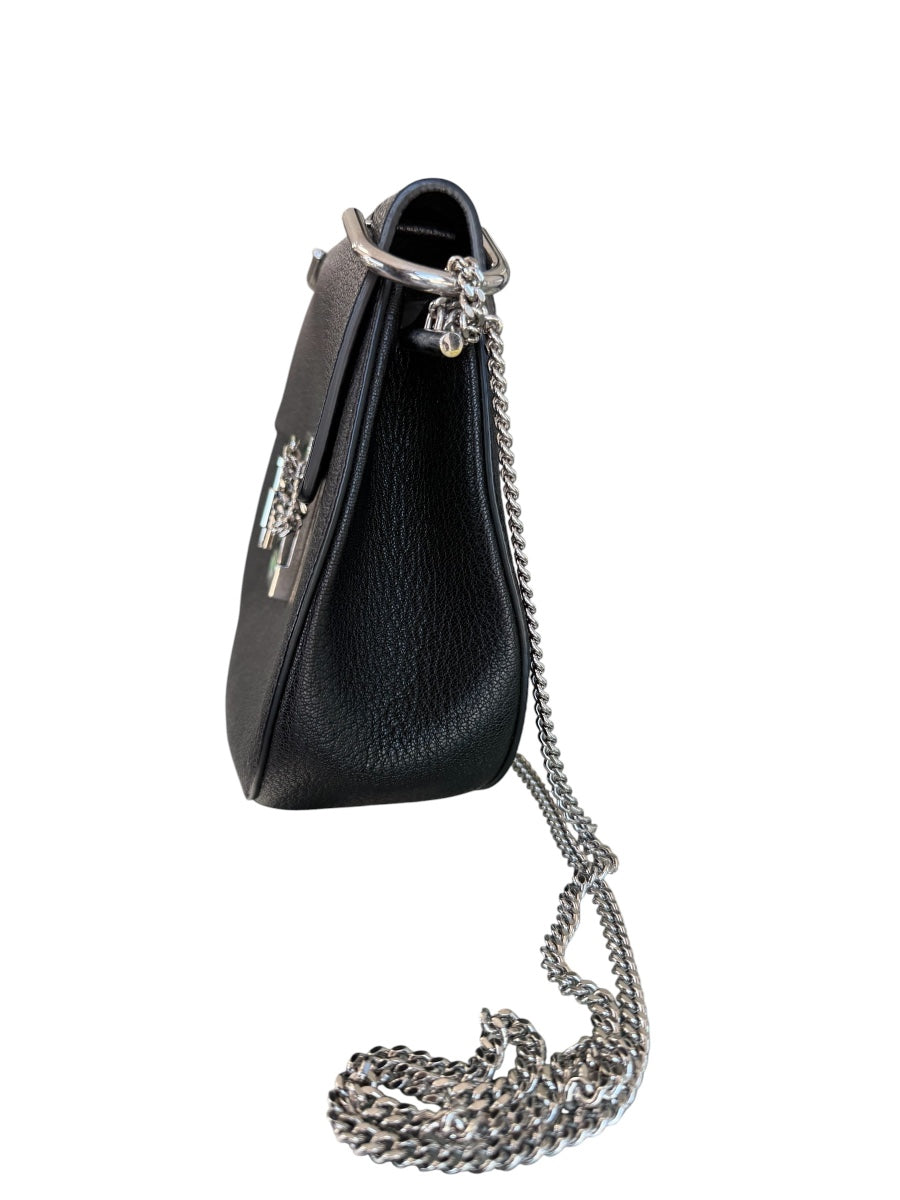 Chloe Black Leather Drew Crossbody Bag