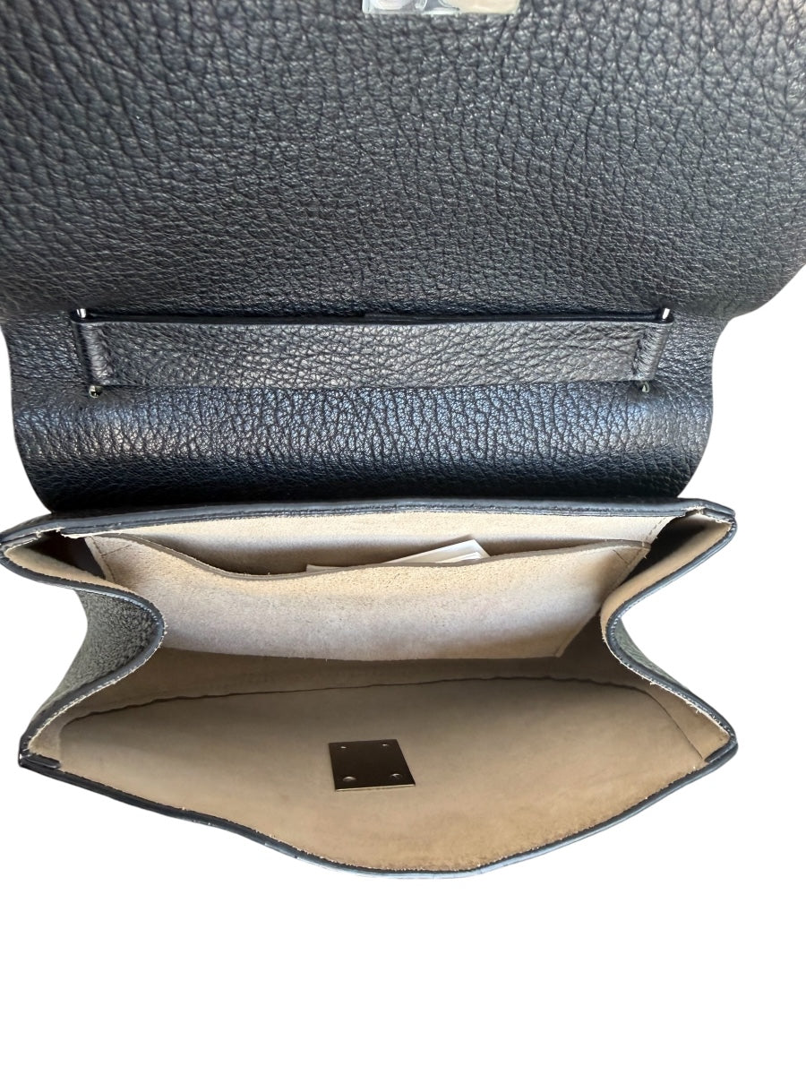 Chloe Black Leather Drew Crossbody Bag
