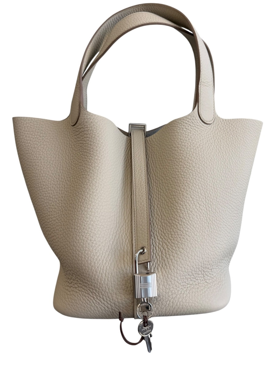 Hermès Craie Picotin Lock MM 22 PHW