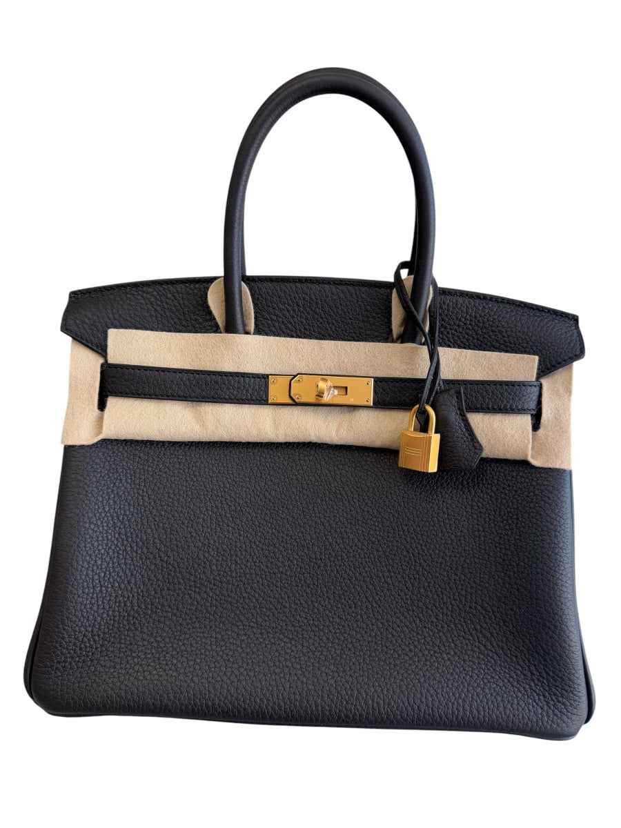 2026 Hermès Black Birkin30 Bushed Gold Hardware