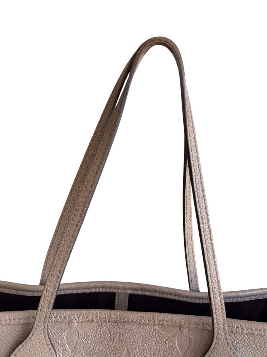 Louis Vuittin Empreinte Monogram Giant Neverfull MM Tourterelle