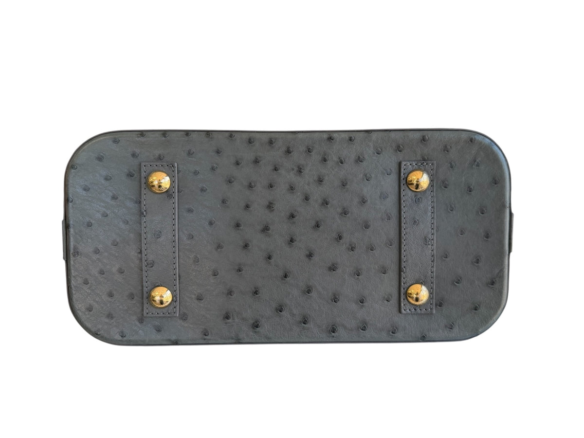 Louis Vuitton Grey Ostrich Alma MM