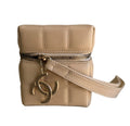 Chanel Beige Lambskin Cube Pouch