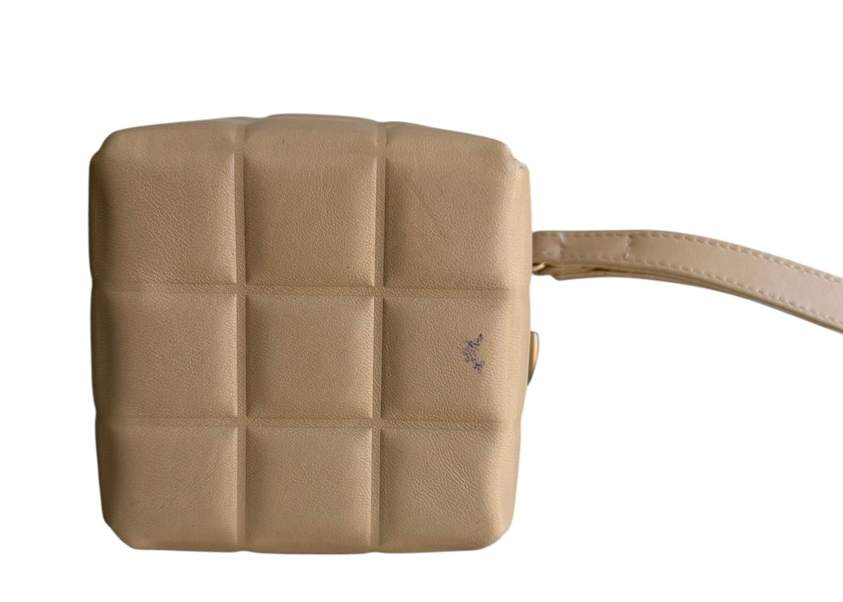Chanel Beige Lambskin Cube Pouch