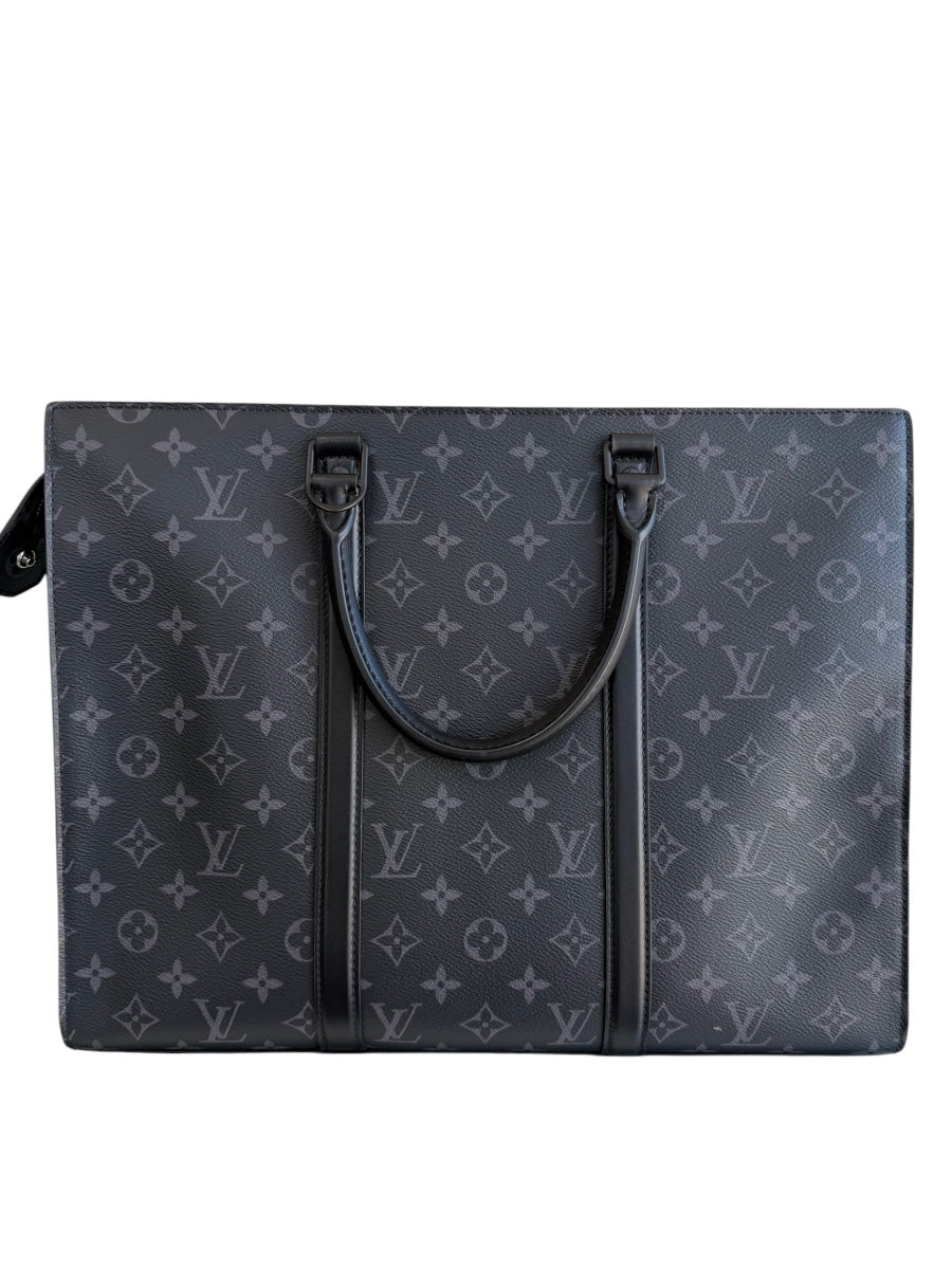 Louis Vuitton Monogram Eclipse Sac Plat Horizontal Zipper