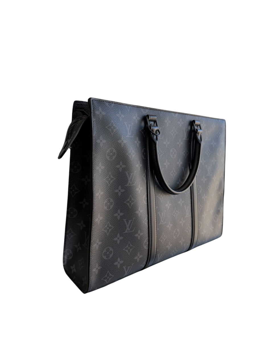 Louis Vuitton Monogram Eclipse Sac Plat Horizontal Zipper