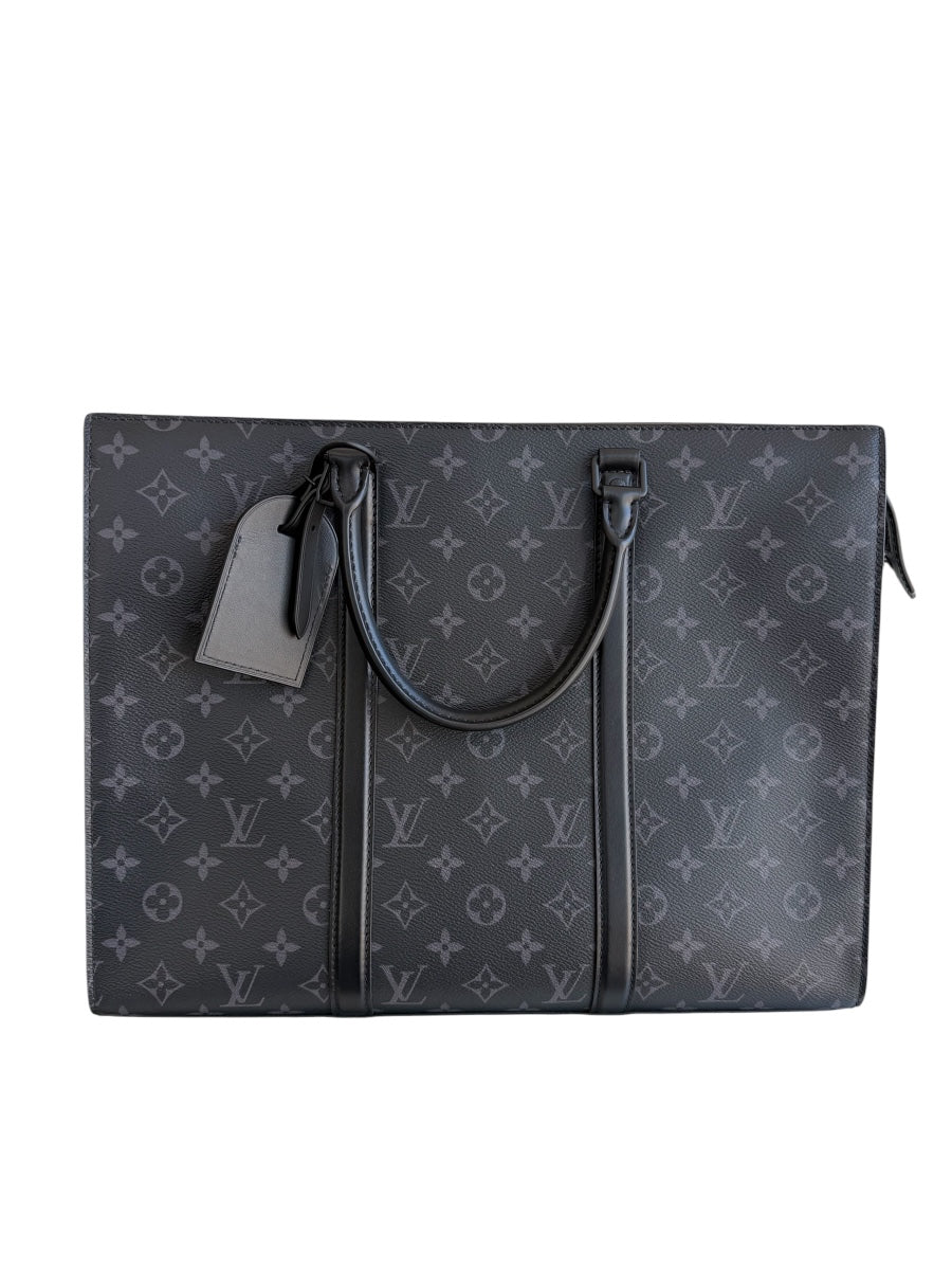 Louis Vuitton Monogram Eclipse Sac Plat Horizontal Zipper