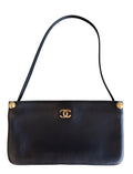 Chanel Calfskin Chick Studs Black Clutch