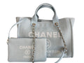 Chanel Light Blue Canvas Deauville Small Tote